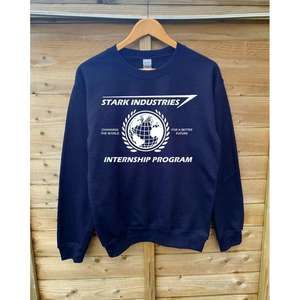 Gildan Navy Blue Stark Industries Sweatshirt